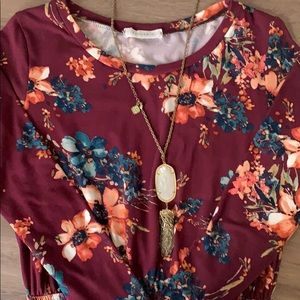 Reborn J. Floral midi dress with pockets!